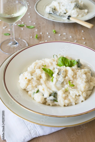 Obraz Gorgonzola and Basil risotto