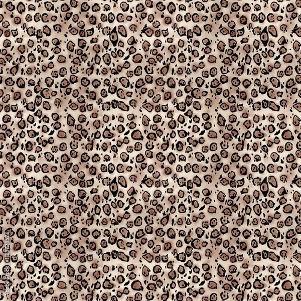 Obraz leopard fur textured seamless pattern 