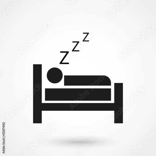 Obraz sleep icon vector