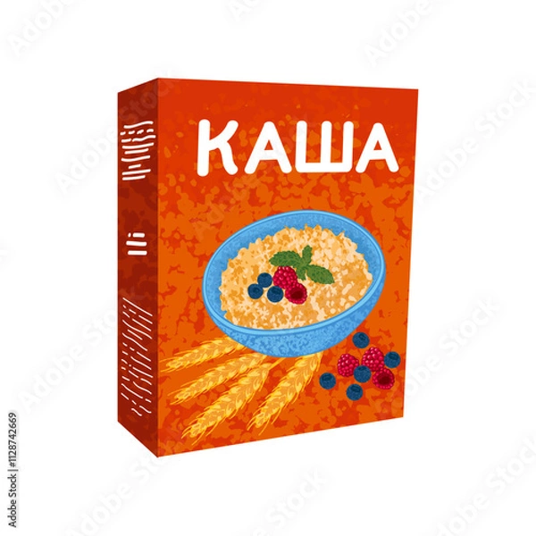 Obraz Packing of Porridge Colorful Illustration