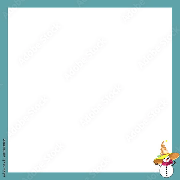 Fototapeta Snowman Doll Frame