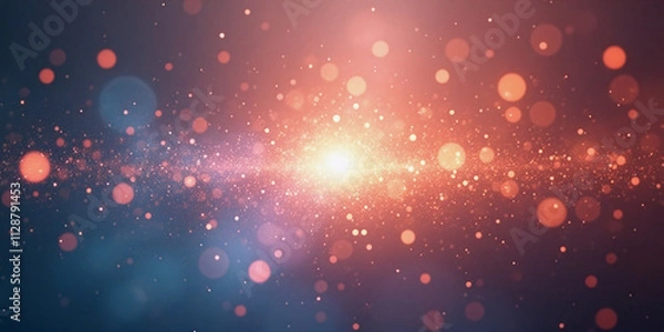 Fototapeta A captivating abstract background featuring soft, blurred bokeh lights