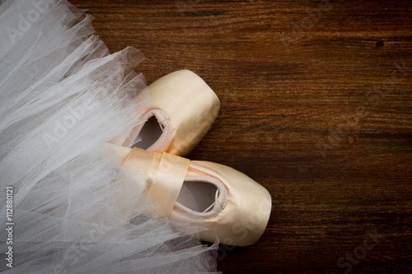 Obraz pointe shoes on the background Tutu