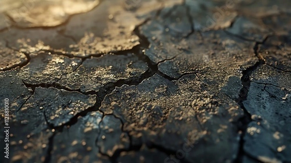 Obraz A close-up of cracked earth.