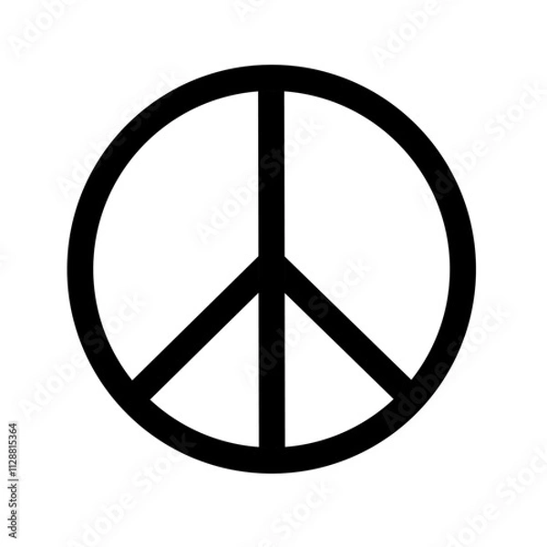 Obraz peace symbol vector on white background