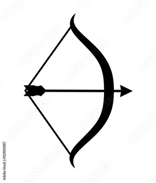 Obraz bow and arrow icon vector on white background