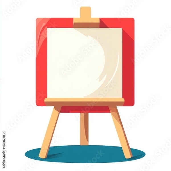Fototapeta Blank Red Easel for Art