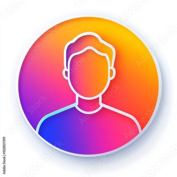Fototapeta Colorful Profile Icon Design