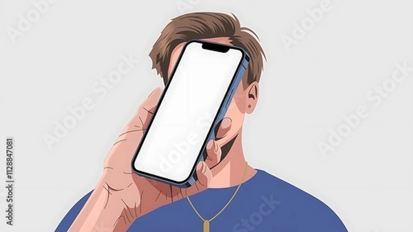Fototapeta Realistic Smartphone Mockup 3D Render 
