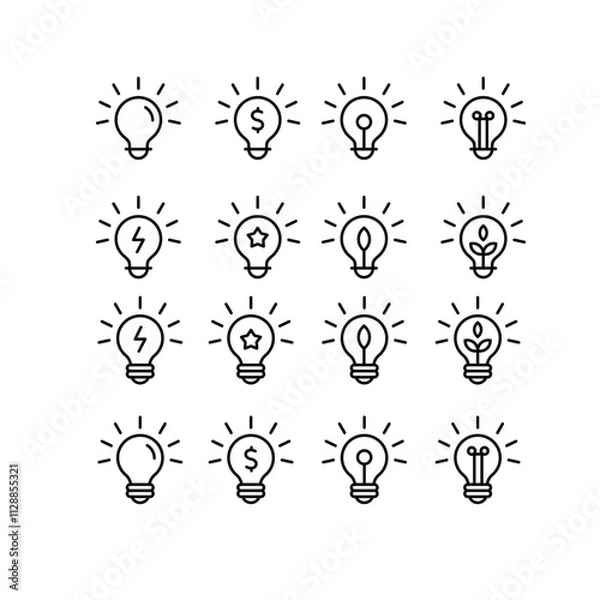 Obraz Outline Lamp Icon Vector Design