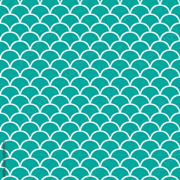 Fototapeta seamless Traditional japanese seigaiha ocean wave pattern