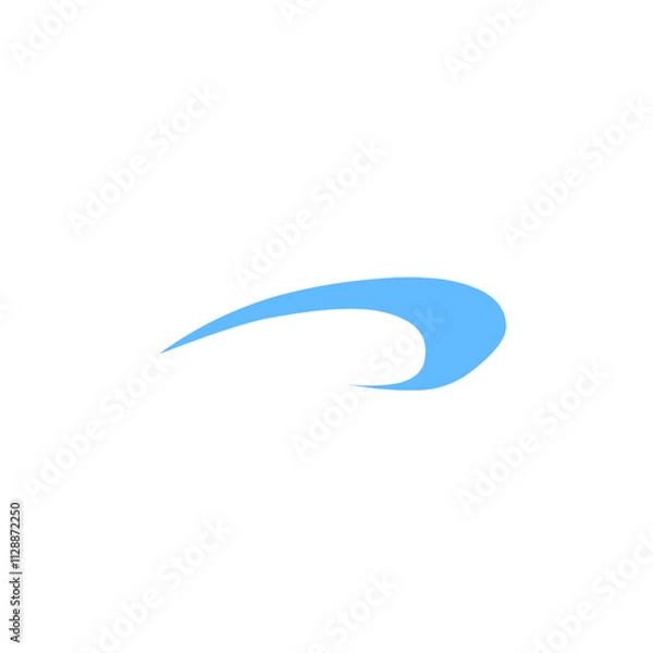 Obraz blue swoosh calligraphy