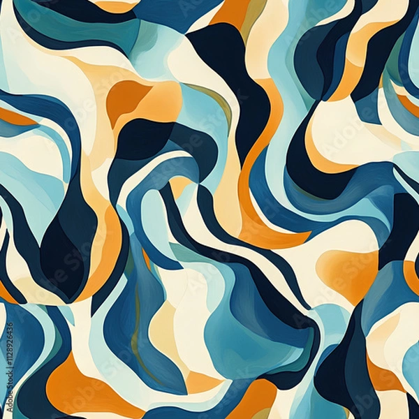 Obraz Abstract art background with seamless pattern