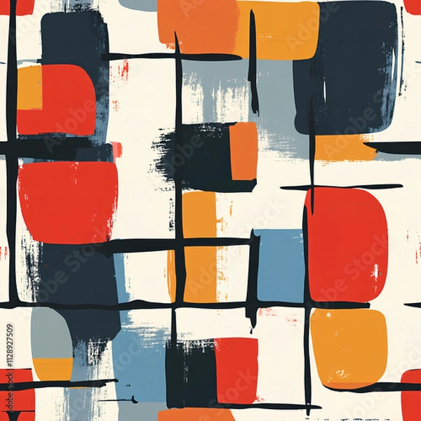 Obraz Abstract art background with seamless pattern