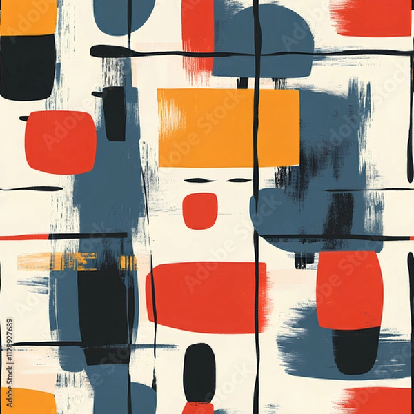 Obraz Abstract art background with seamless pattern