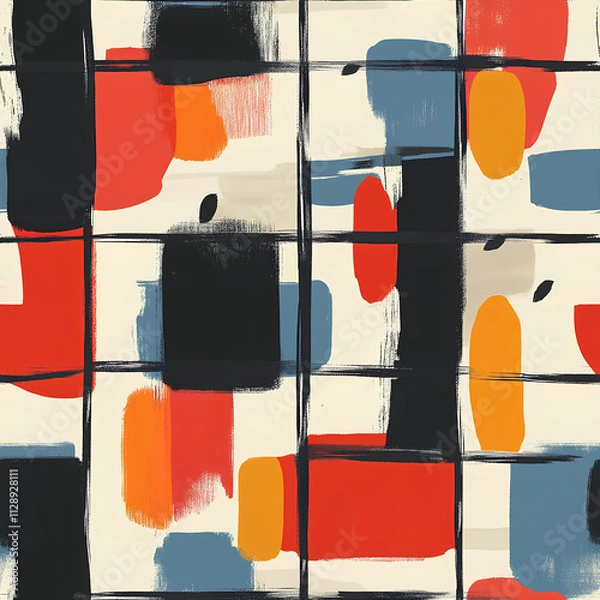 Obraz Abstract art background with seamless pattern