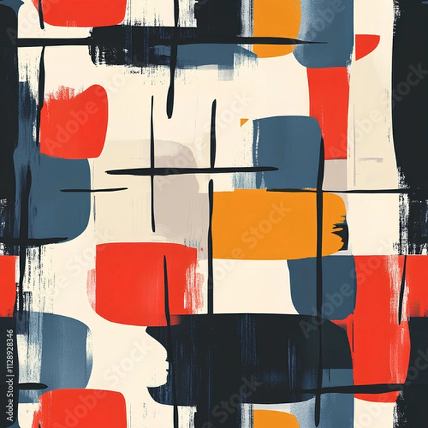 Obraz Abstract art background with seamless pattern