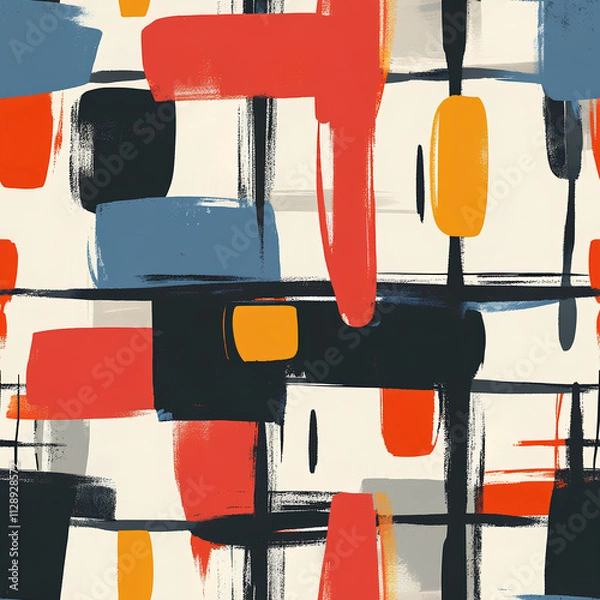 Obraz Abstract art background with seamless pattern