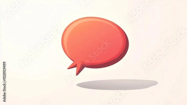 Obraz Professional 2D Text Box Speech Bubble for Dialogue and Questions Usage