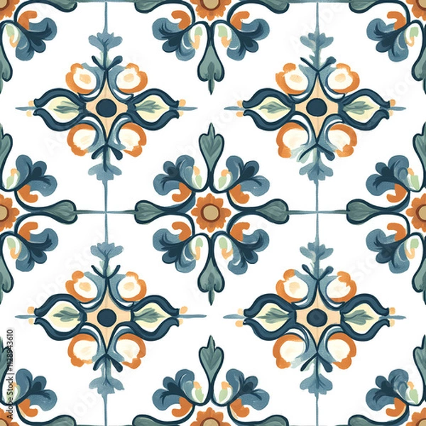 Obraz Tile floral seamless pattern