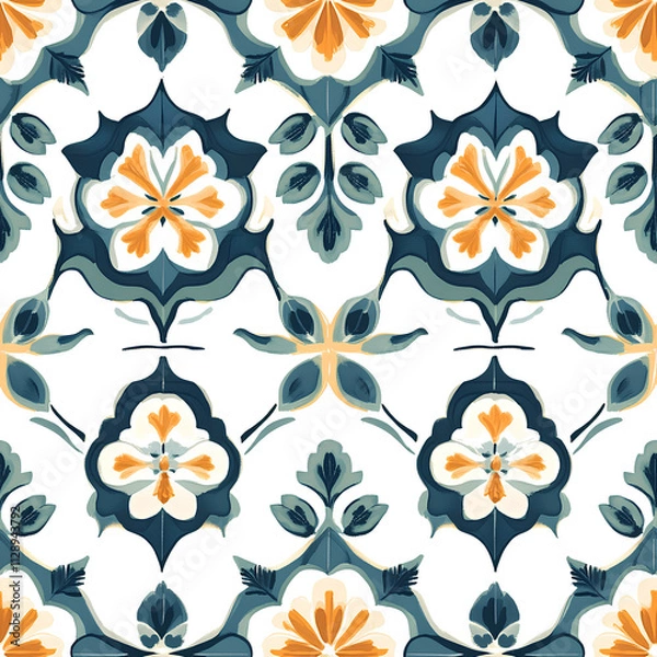 Obraz Tile floral seamless pattern