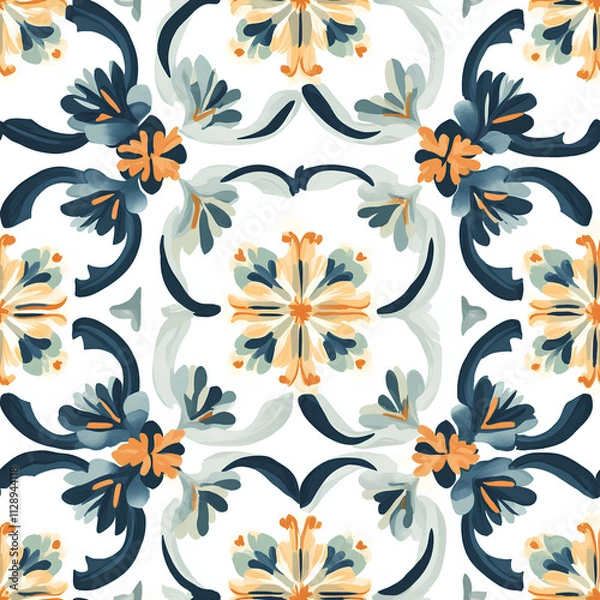 Obraz Tile floral seamless pattern