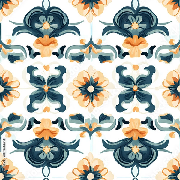 Obraz Tile floral seamless pattern