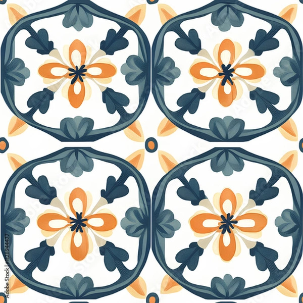 Obraz Tile floral seamless pattern