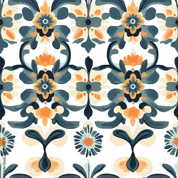 Obraz Tile floral seamless pattern