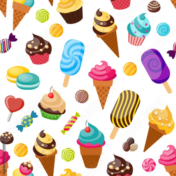 Fototapeta Sweet Seamless Pattern