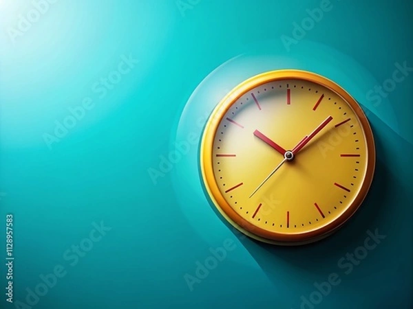 Fototapeta Elegant Clock Design with Clean Background and Ample Copy Space for Time Management Themes and Business Concepts