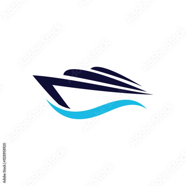 Fototapeta ship logo design vector illustration