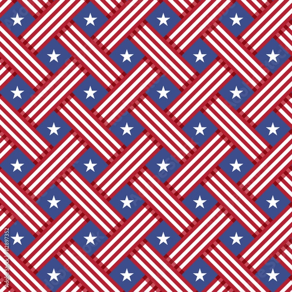 Fototapeta USA Independence day seamless pattern