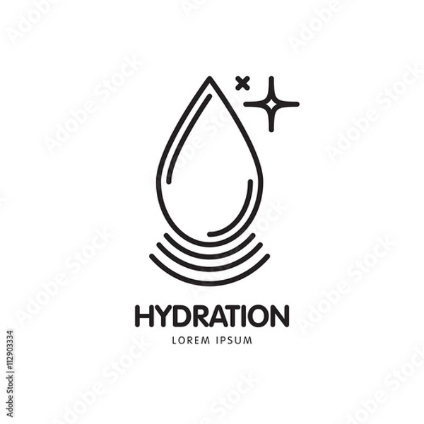 Obraz Modna linia logo z wizerunkiem kropli