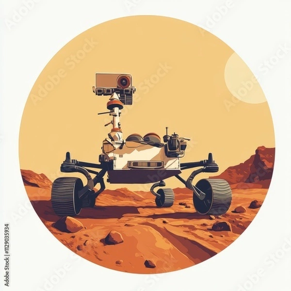 Fototapeta Mars Rover Exploration: A Visual Journey