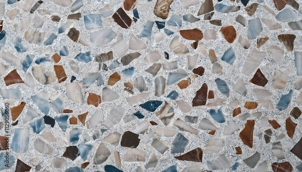 Fototapeta marble terrazzo floor texture background crushed polished marble