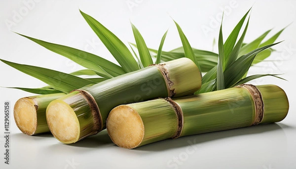 Obraz Sugar cane isolaed on white background