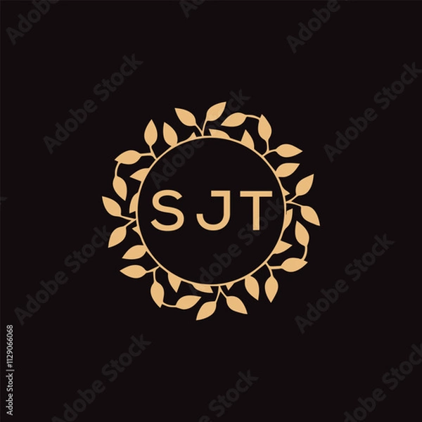 Fototapeta SJT letter logo design .