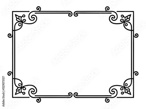Obraz Ornate floral frame featuring an abstract design