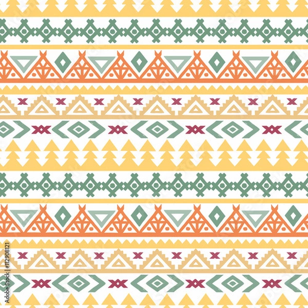 Obraz Tribal art ethnic boho seamless pattern 