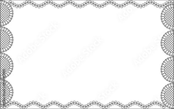 Obraz Vector Black and White Boarder designs for Frame and page decoration