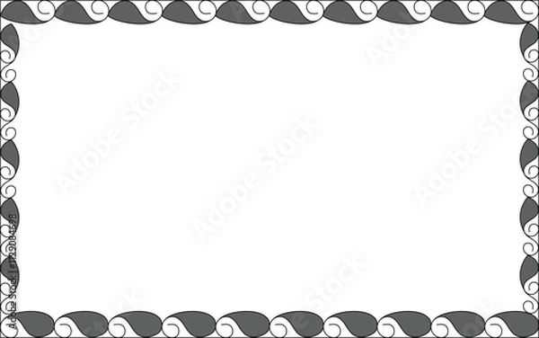 Obraz Vector Black and White Boarder designs for Frame and page decoration