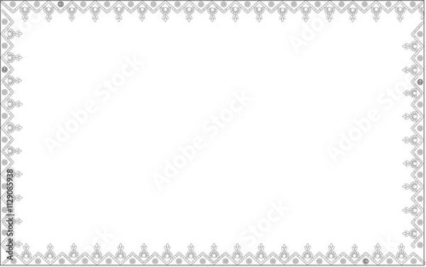 Obraz Vector Black and White Boarder designs for Frame and page decoration