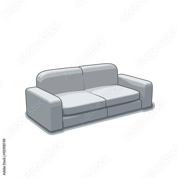 Obraz Sofa or couch vector illustration