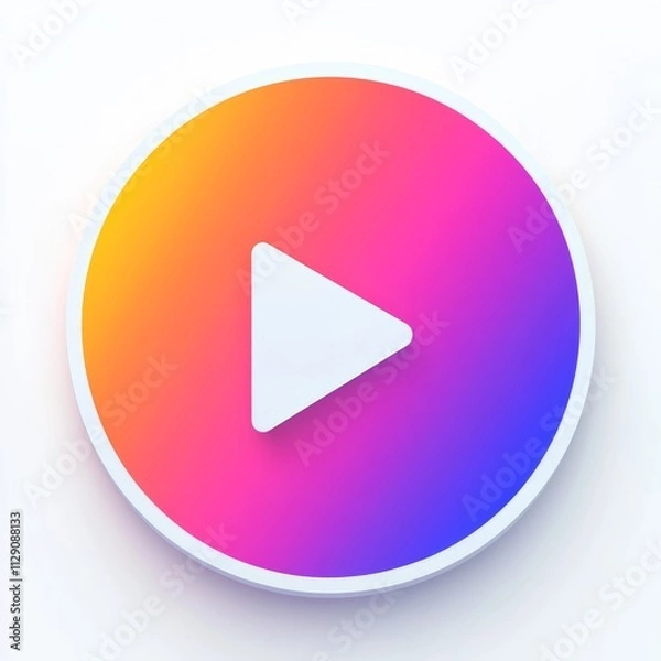 Fototapeta Vibrant Play Button Design