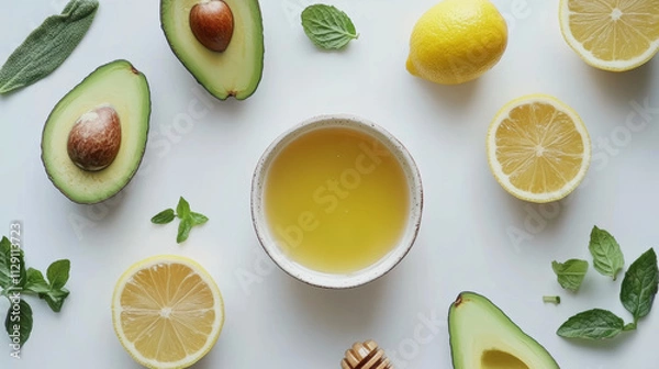 Fototapeta cucumber and yogurt