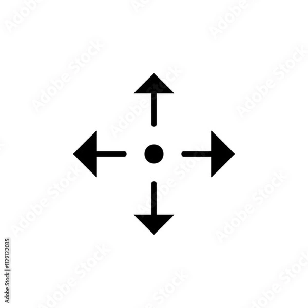 Obraz Expand icon Flat vector set outline