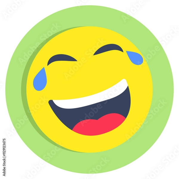 Fototapeta A beautiful design icon of happy face