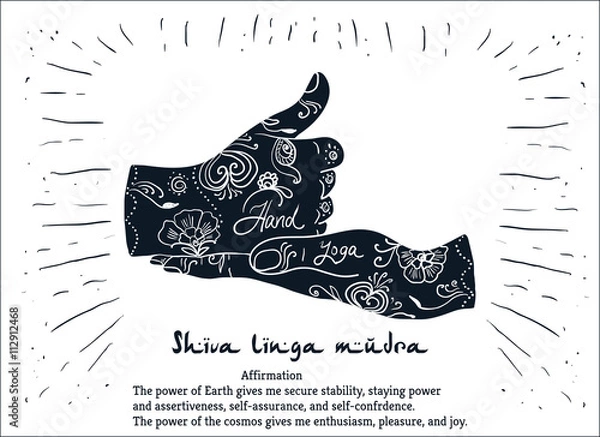 Fototapeta Element yoga shiva linga mudra hands