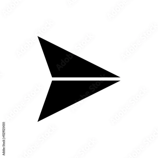 Fototapeta Send icon Flat vector set outline